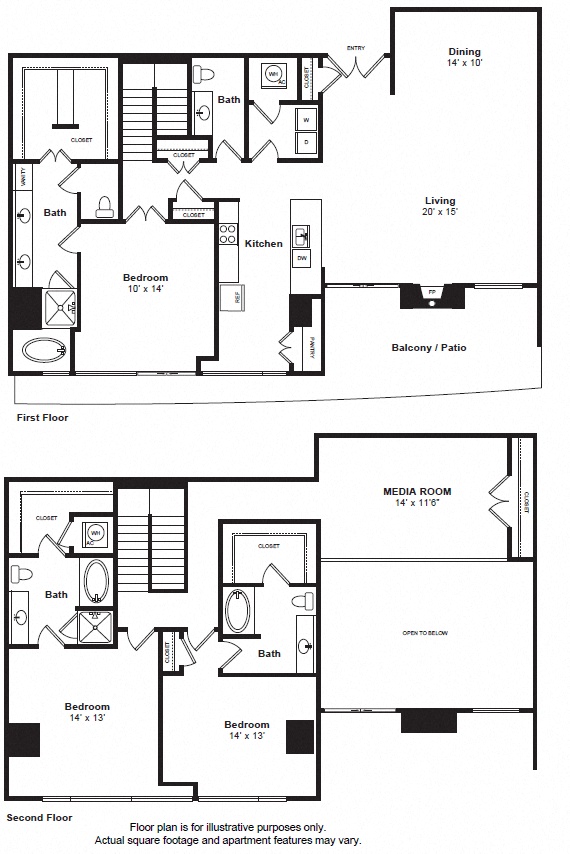 Floor plan for 3 beds, 3.5 baths, 2985 sqft